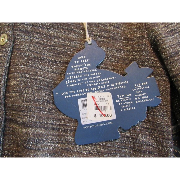 Scotch & Soda Girls Silver Metallic Stripe 2 Pc Set Sweater & Pants Size 14 NWT - Picture 8 of 16